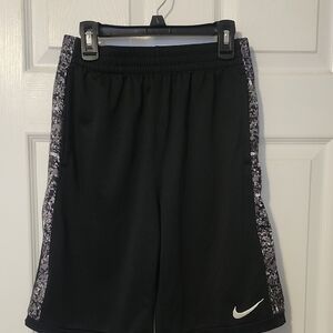 Nike Black Shorts with Patterned Trim